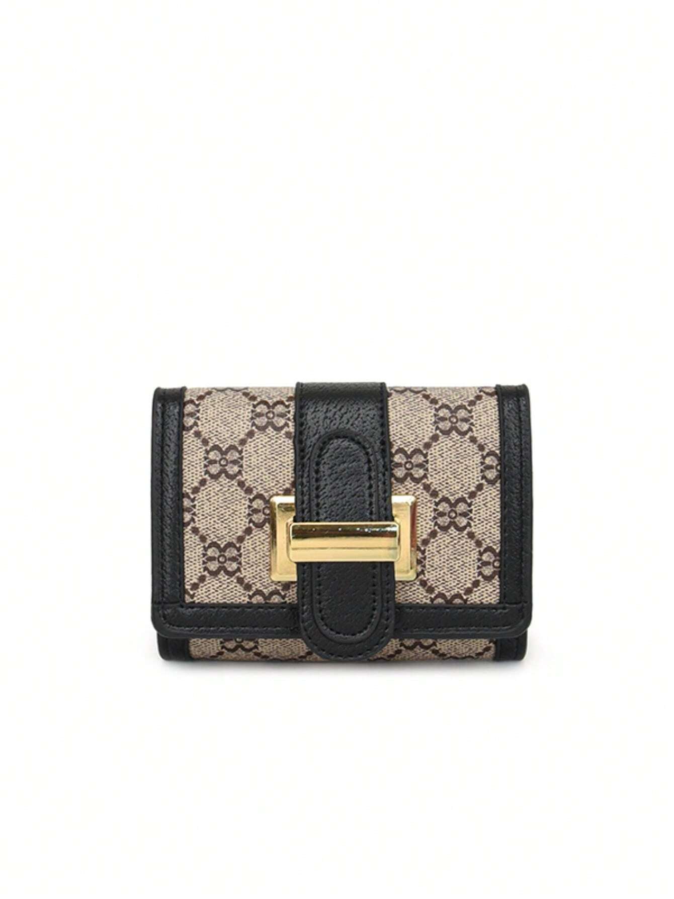  | SHEIN 3-Fold Women Checkered Snap Button Short Wallet, Classic Multi-Card Slots Anti-RFID Bank Card Holder, Stylish Retro Short Purse | Wallet | Shein | OneHub