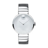  | Movado Edge Silver Stainless Steel Silver Dial Quartz Watch for Women - 3680012 | Watches | Movado | OneHub