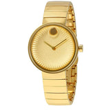Movado Edge Series Yellow Gold Stainless Steel Yellow Gold Dial Quartz Watch for Women - 3680014