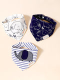  | SHEIN 3pcs Baby Cartoon Graphic Bandana Bib Set | Bags | Shein | OneHub