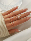  | SHEIN 3pcs Flower & Butterfly Decor Ring | Ring | Shein | OneHub
