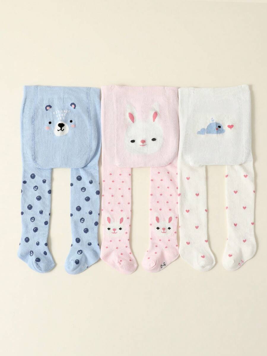  | SHEIN 3pcs Set Baby Girls Stylish Ruffle Bum Tights, Warm Knitted Leggings For Fall Winter | Dress | Shein | OneHub