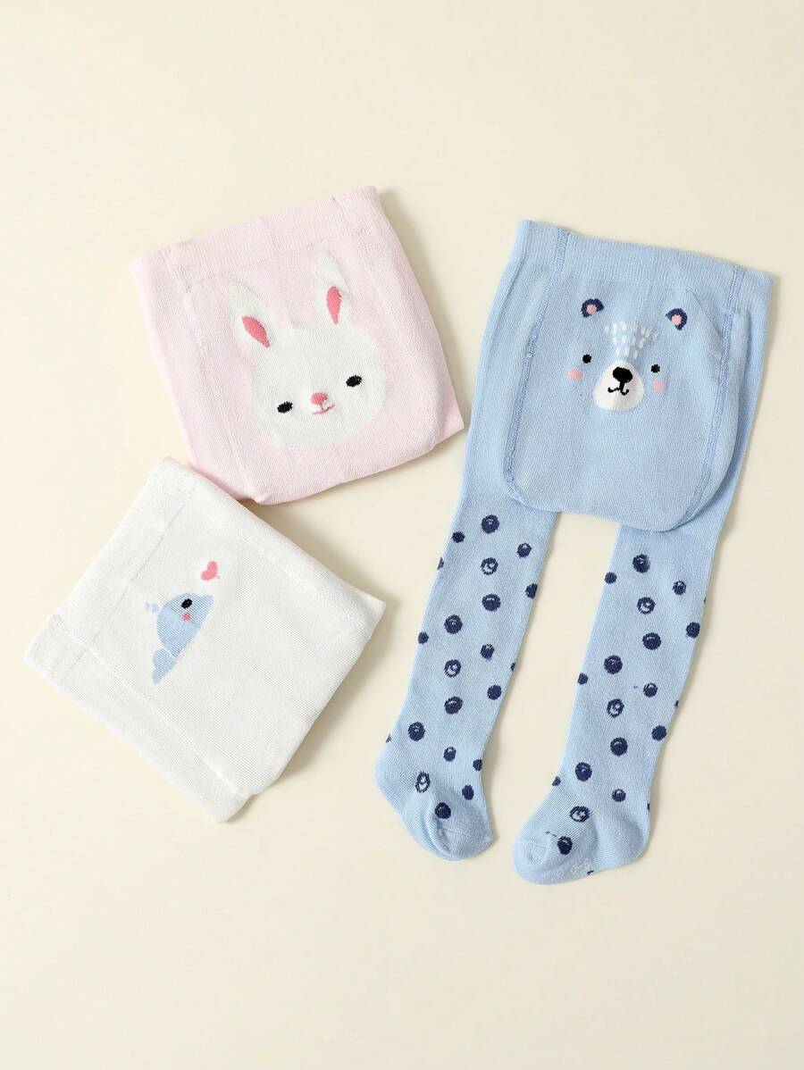  | SHEIN 3pcs Set Baby Girls Stylish Ruffle Bum Tights, Warm Knitted Leggings For Fall Winter | Dress | Shein | OneHub