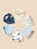 SHEIN 4pcs/Pack Random Pattern Baby Bibs & Drool Bandanas