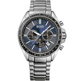 HUGO BOSS Driver Sport Silver Stainless Steel Blue Dial Chronograph Quartz Watch for Men - 1513081