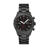 HUGO BOSS Aero Black Stainless Steel Black Dial Chronograph Quartz Watch for Men - 1513771