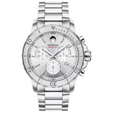 Movado 800 Series Silver Stainless Steel Silver Dial Chronograph Quartz Watch for Men - 2600111