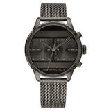 Tommy Hilfiger Icon Black Mesh Bracelet Black Dial Chronograph Quartz Watch for Men - 1791597