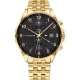  | Tommy Hilfiger West Gold Stainless Steel Black Dial Chronograph Quartz Watch for Men - 1791708 | Watches | Tommy Hilfiger | OneHub