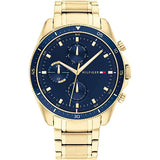 Tommy Hilfiger Parker Gold Stainless Steel Blue Dial Chronograph Quartz Watch for Men - 1791834