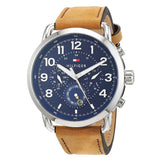  | Tommy Hilfiger Briggs Brown Leather Strap Blue Dial Chronograph Quartz Watch for Men - 1791424 | Watches | Tommy Hilfiger | OneHub