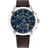  | Tommy Hilfiger Henry Brown Leather Strap Blue Dial Chronograph Quartz Watch for Men - 1710476 | Watches | Tommy Hilfiger | OneHub