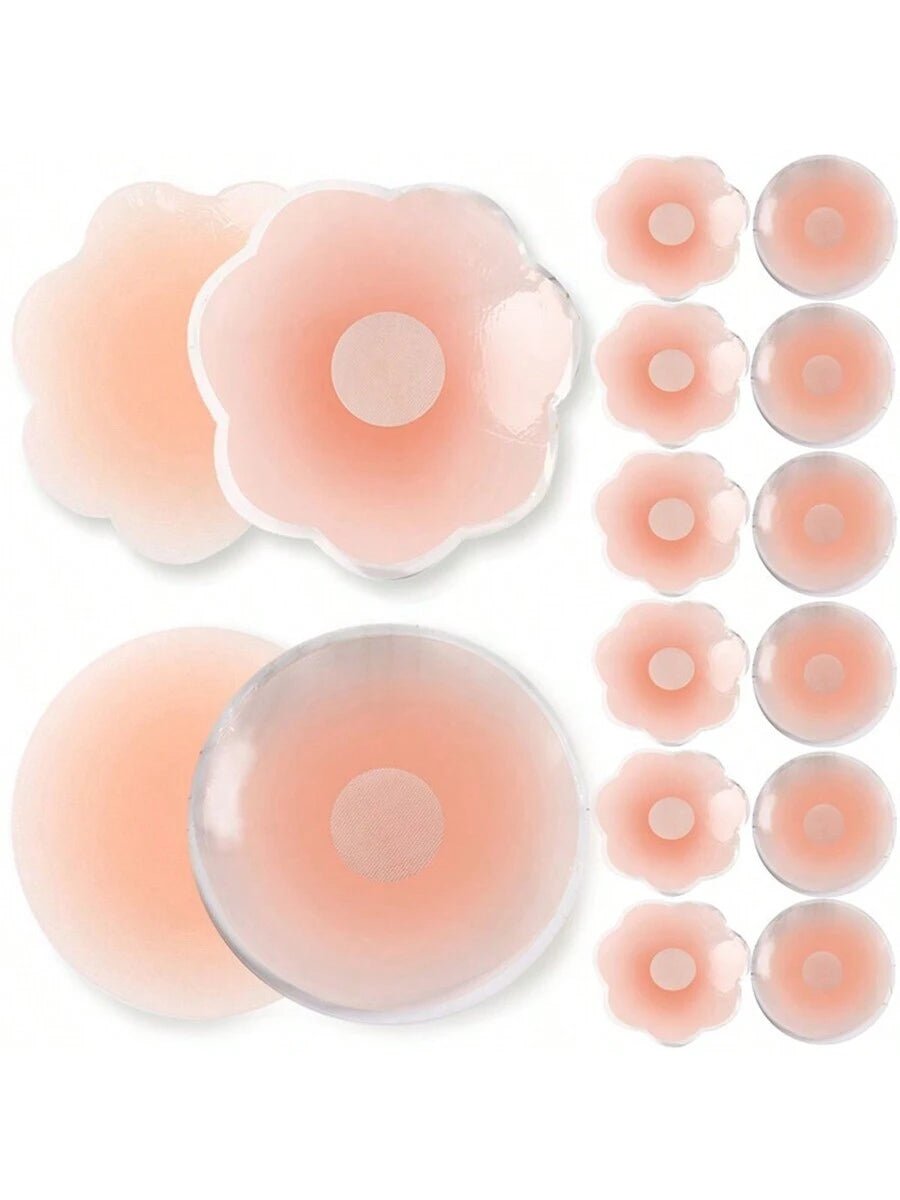  | SHEIN 6pcs/12pcs Reusable Silicone Breast Petals, Invisible Bra Free, No Show Nipple Covers For Women | Lingerie | Shein | OneHub