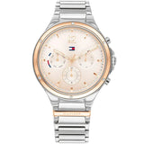 Tommy Hilfiger Eve Silver Stainless Steel Pink Dial Chronograph Quartz Watch for Men - 1782279