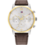  | Tommy Hilfiger Sullivan Brown Leather Strap Silver Dial Chronograph Quartz Watch for Men - 1791884 | Watches | Tommy Hilfiger | OneHub