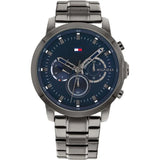 Tommy Hilfiger Jameson Grey Stainless Steel Blue Dial Chronograph Quartz Watch for Men - 1791796