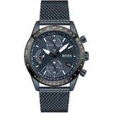 HUGO BOSS Pilot Edition Blue Mesh Bracelet Blue Dial Chronograph Quartz Watch for Men - 1513887