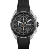 HUGO BOSS Volane Black Silicone Strap Black Dial Chronograph Quartz Watch for Men - 1513953