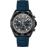 HUGO BOSS Energy Blue Silicone Strap Grey Dial Chronograph Quartz Watch for Men - 1513972