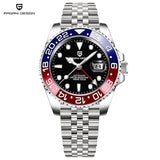 Pagani Design Silver Stainless Steel Black Dial Automatic Watch for Men - Pagani PD1662