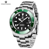 Pagani Design Silver Stainless Steel Black Dial Automatic Watch for Men - PD1661