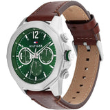  | Tommy Hilfiger Lars Brown Leather Strap Green Dial Chronograph Quartz Watch for Men - 1792064 | Watches | Tommy Hilfiger | OneHub