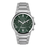 Ferragamo Sapphire Silver Stainless Steel Green Dial Chronograph Quartz Watch For Men - Sfme00421