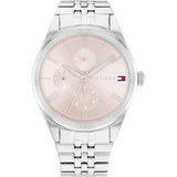 Tommy Hilfiger Monica Silver Stainless Steel Pink Dial Quartz Watch for Women - 1782590