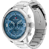  | Tommy Hilfiger Wild Silver Stainless Steel Blue Dial Chronograph Quartz Watch for Men - 1792077 | Watches | Tommy Hilfiger | OneHub