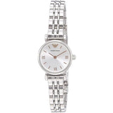 Emporio Armani Retro Silver Stainless Steel Silver Dial Quartz Watch for Women - AR1935
