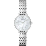 Emporio Armani Dress Silver Stainless Steel Mother Of Pearl Dial Quartz Watch for Women - AR2507