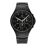 Tommy Hilfiger Justin Black Stainless Steel Black Dial Chronograph Quartz Watch for Men - 1792055