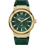 Ferragamo F-80 Green Silicone Strap Green Dial Quartz Watch for Men - SFHY02022