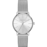 Armani Exchange Silver Mesh Bracelet Silver Dial Quartz Watch for Women - AX5535