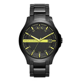 Armani Exchange Black Stainless Steel Black Dial Quartz Watch for Men - AX2407