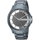 Armani Exchange Blue Stainless Steel Grey Dial Quartz Watch for Men - AX2401