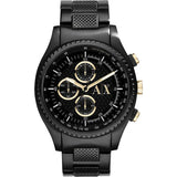 Armani Exchange Black Stainless Steel Black Dial Chronograph Quartz Watch for Men - AX1604