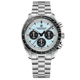 Pagani Design Silver Stainless Steel Aqua Blue/Black Dial Chronograph Quartz Watch for Men - PD1701
