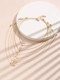  | SHEIN 7pcs Butterfly & Snake Charm Necklace, Stainless Steel Jewelry |  | Shein | OneHub