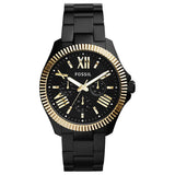 Fossil Cecile Black Stainless Steel Black Dial Quartz Watch for Women - AM4606
