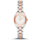 EMPORIO ARMANI White Dial Two-tone Stainless Steel Watch For Women - AR11029