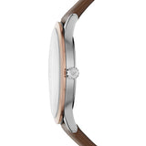  | EMPORIO ARMANI Giovanni Brown Leather White Dial Quartz Watch for Men- EMPORIO ARMANI AR 11211 | Watches | Emporio Armani | OneHub