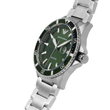  | EMPORIO ARMANI Diver Silver Stainless Steel Green Dial Quartz Watch for Men- EMPORIO ARMANI AR 11338 | Watches | Emporio Armani | OneHub