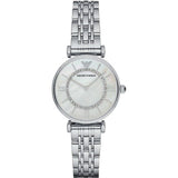 EMPORIO ARMANI Silver Dial Silver Stainless Watch For Women - AR1908