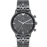 EMPORIO ARMANI Black Dial Black Stainless Steel Chronograph Watch For Men - AR1934