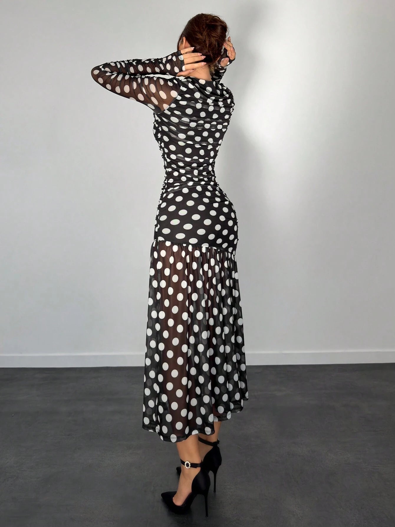  | SHEIN Aloruh Autumn/Winter New Polka Dot Print Long Dress | Dress | Shein | OneHub