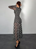  | SHEIN Aloruh Autumn/Winter New Polka Dot Print Long Dress | Dress | Shein | OneHub