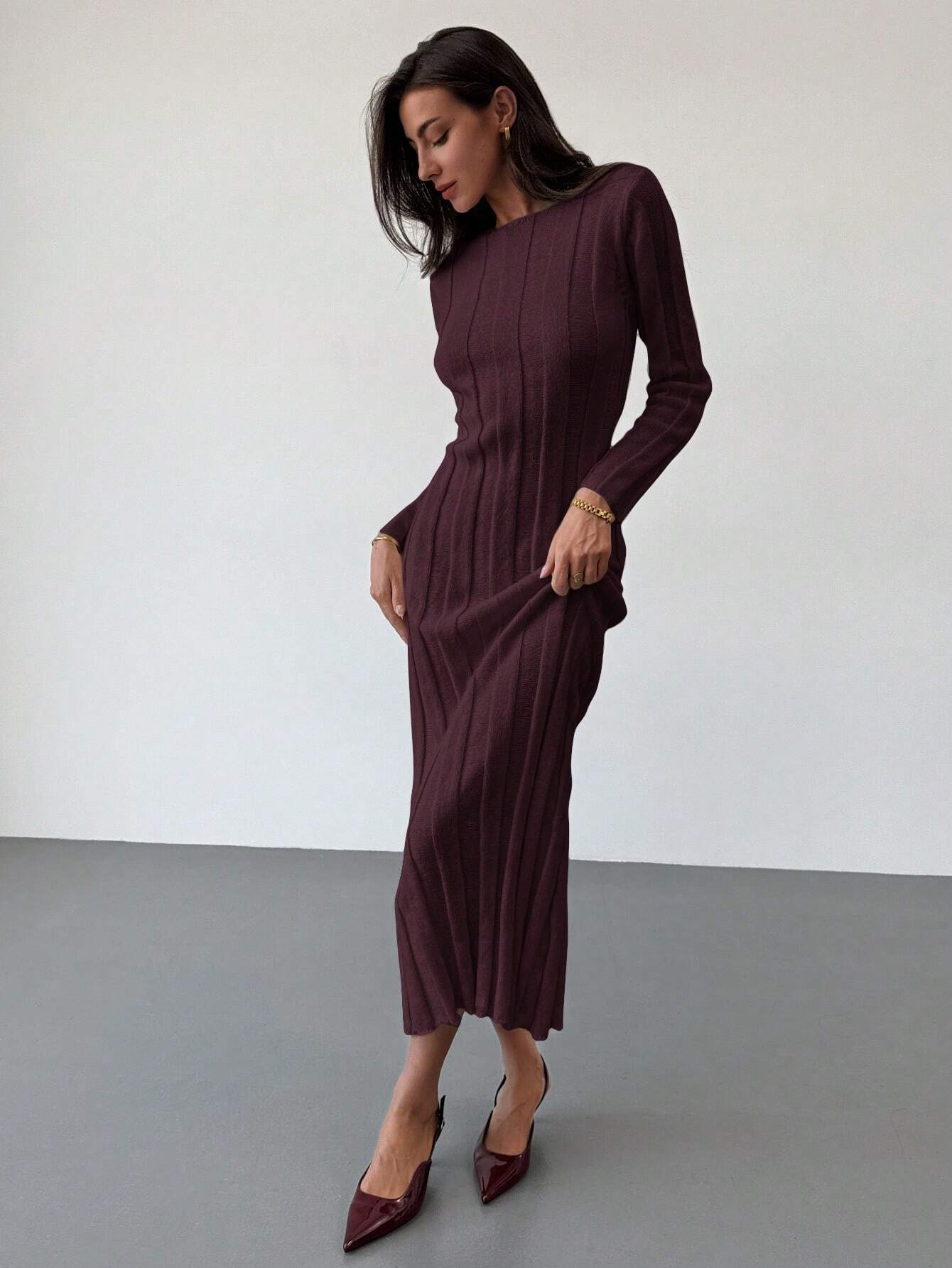  | SHEIN Aloruh New Arrival Round Neck Long Sweater Dress | Dress | Shein | OneHub