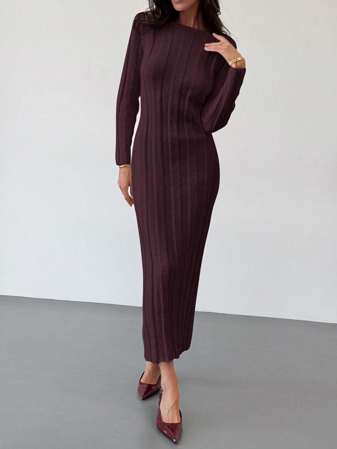  | SHEIN Aloruh New Arrival Round Neck Long Sweater Dress | Dress | Shein | OneHub