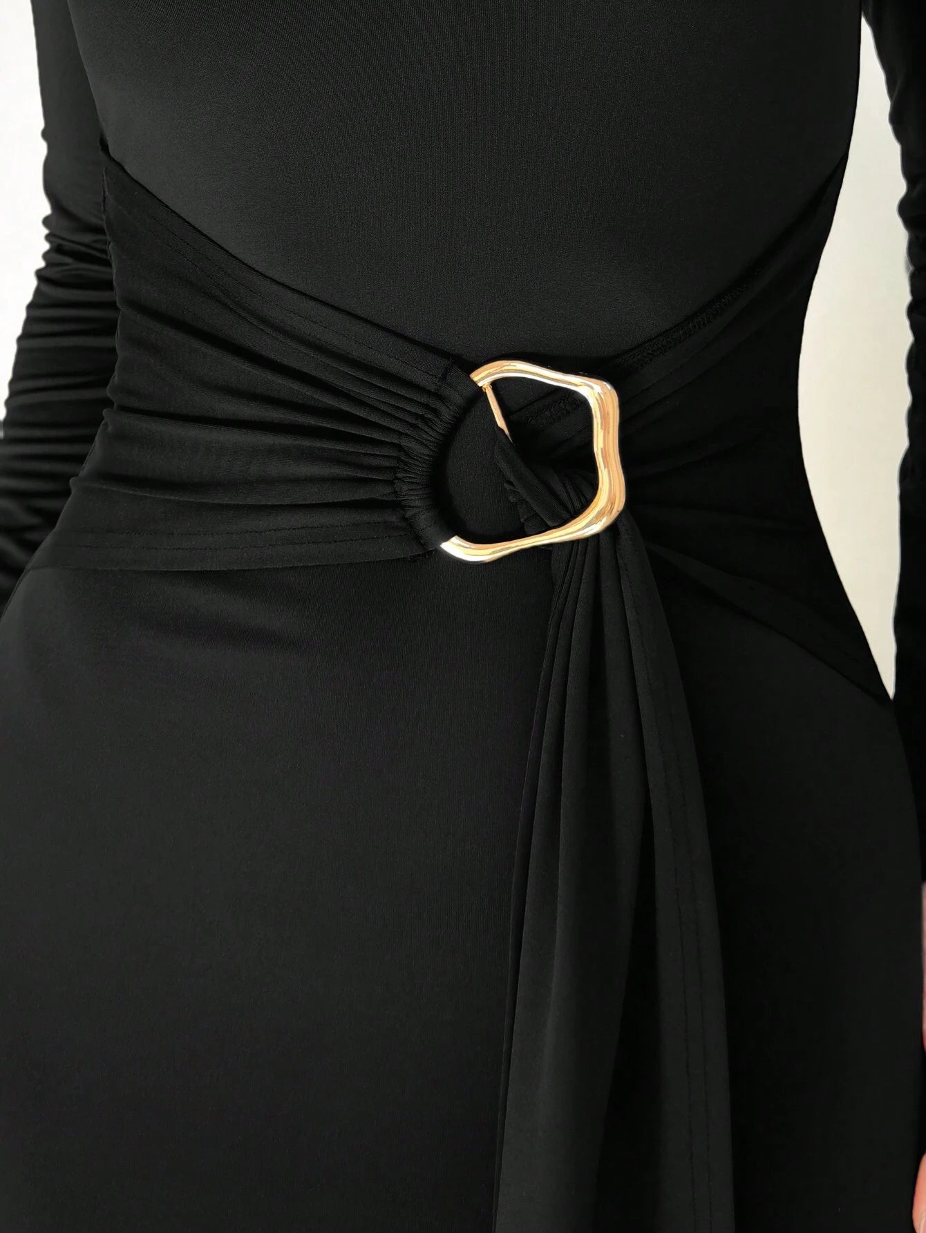  | SHEIN Aloruh New Arrival Slim Fit Warm Mock Neck Long Sleeve Waist Cinched Dress For Winter | Dress | Shein | OneHub